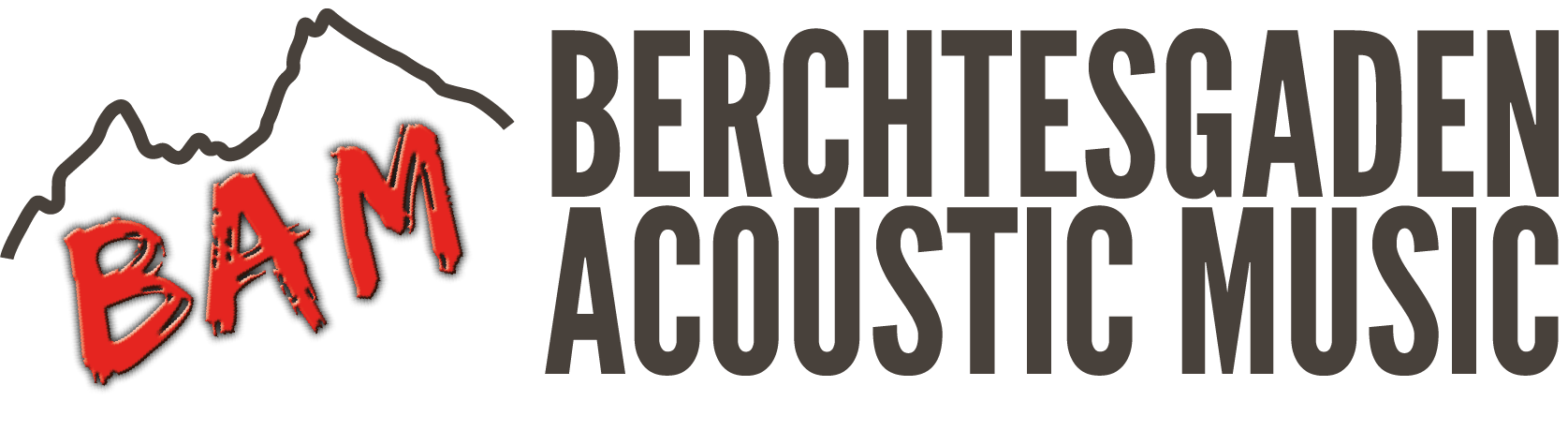BAM - Berchtesgadener Acoustic Music Logo in Rot mit Watzmann